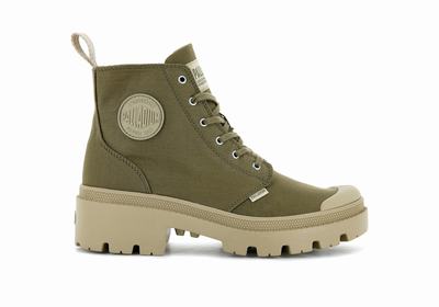 Botas Palladium PALLABASE TWILL Mujer Butternut | Costa Rica-72103